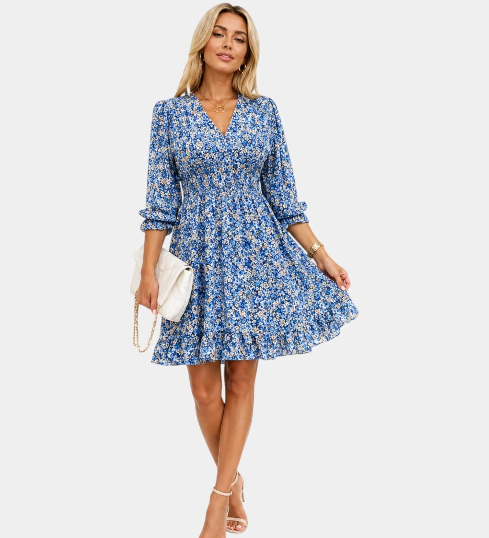 Adraste | Robe chic à motif fleuri