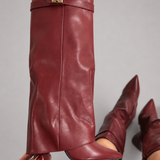 Eloise | Bottines en cuir bordeaux