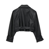 Aigline | Trench court en similicuir