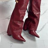 Eloise | Bottines en cuir bordeaux