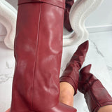 Eloise | Bottines en cuir bordeaux