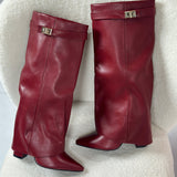 Eloise | Bottines en cuir bordeaux