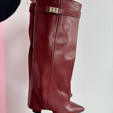 Eloise | Bottines en cuir bordeaux