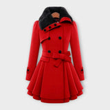 Māte | Manteau chic avec un Fausse fourrure col