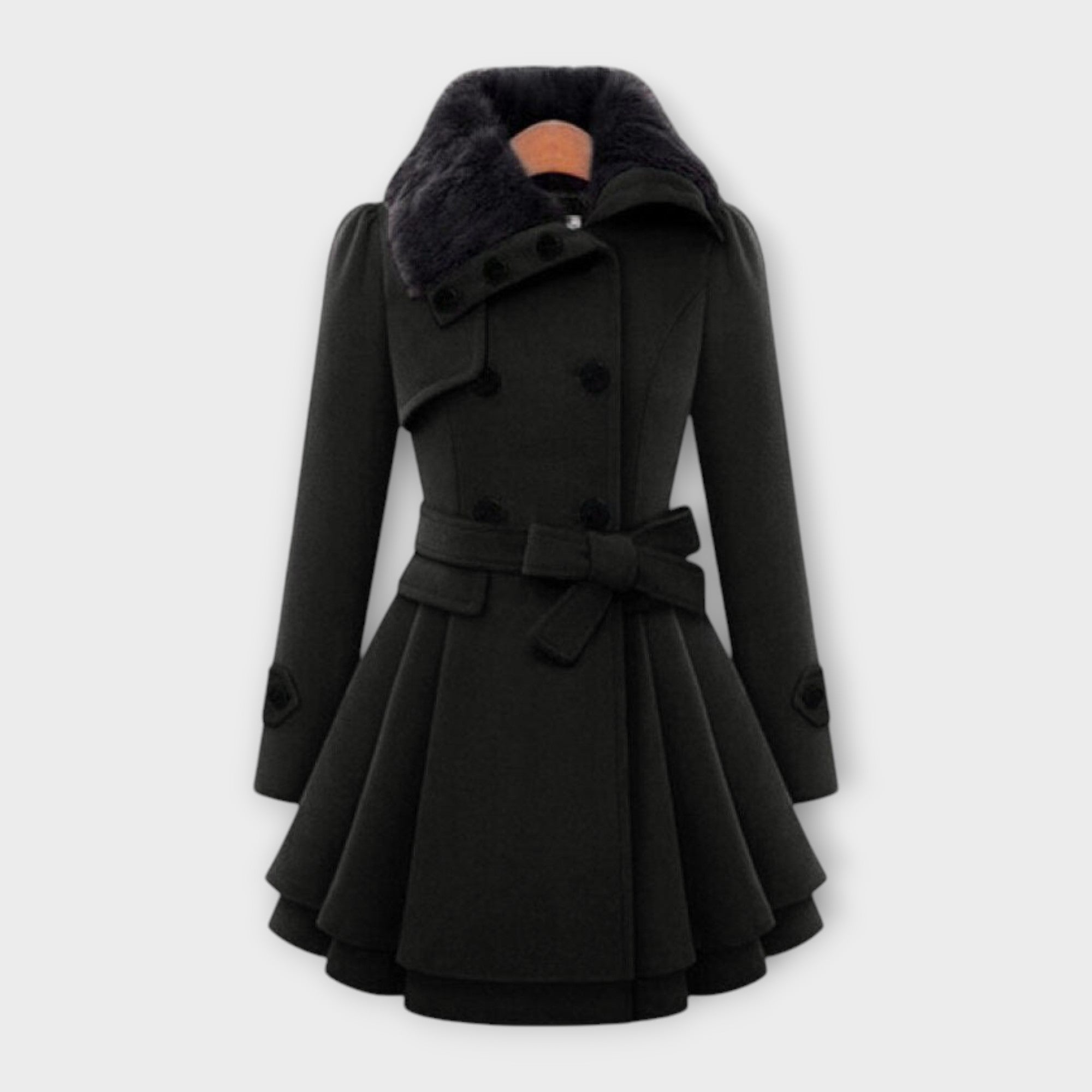 Māte | Manteau chic avec un Fausse fourrure col