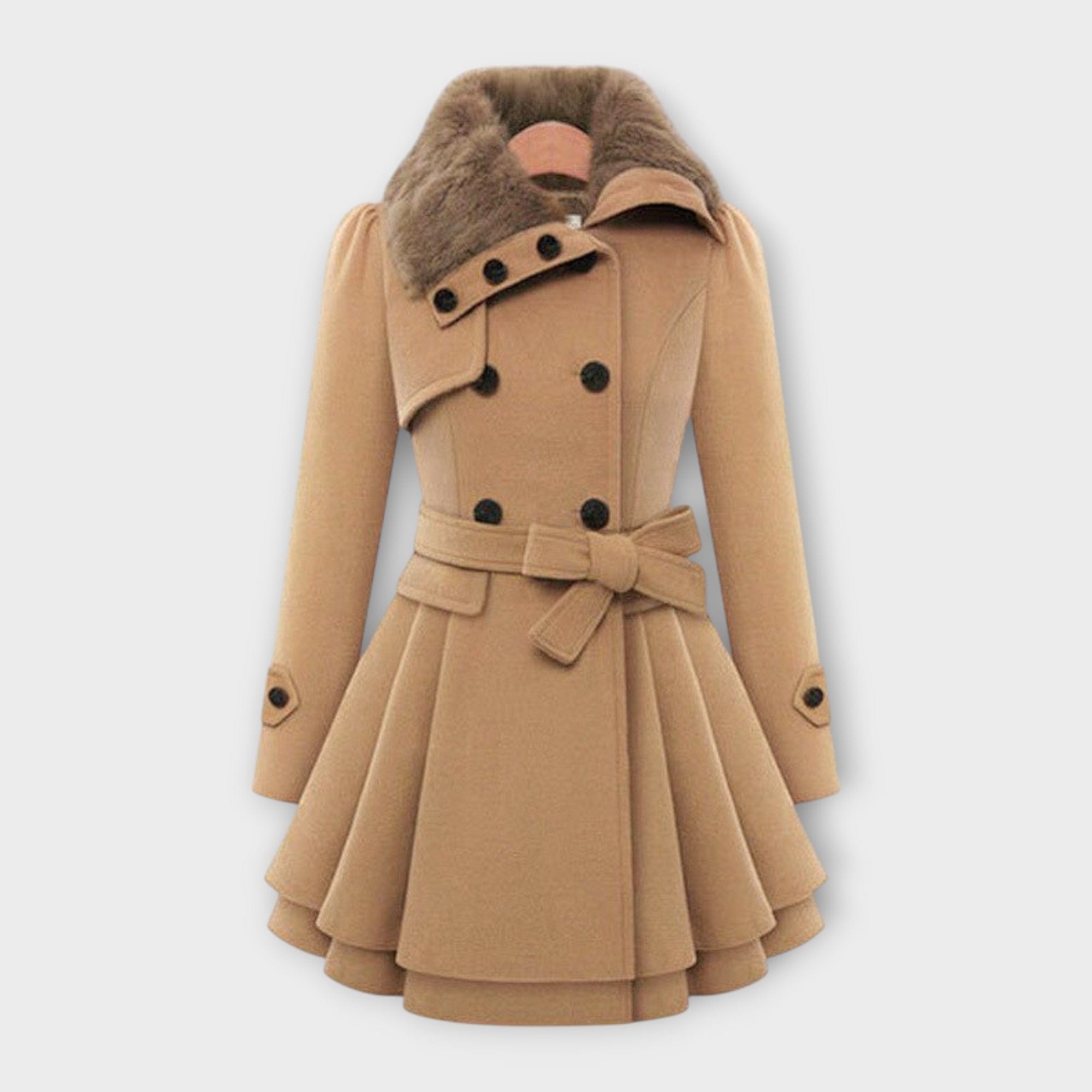 Māte | Manteau chic avec un Fausse fourrure col