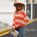Julietta | Pull rose poudré Rayé