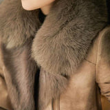 Mariana | Manteau gris en laine Conçu en Sheep's en laine