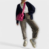 Chandra | Rétro Imprimé léopard denim