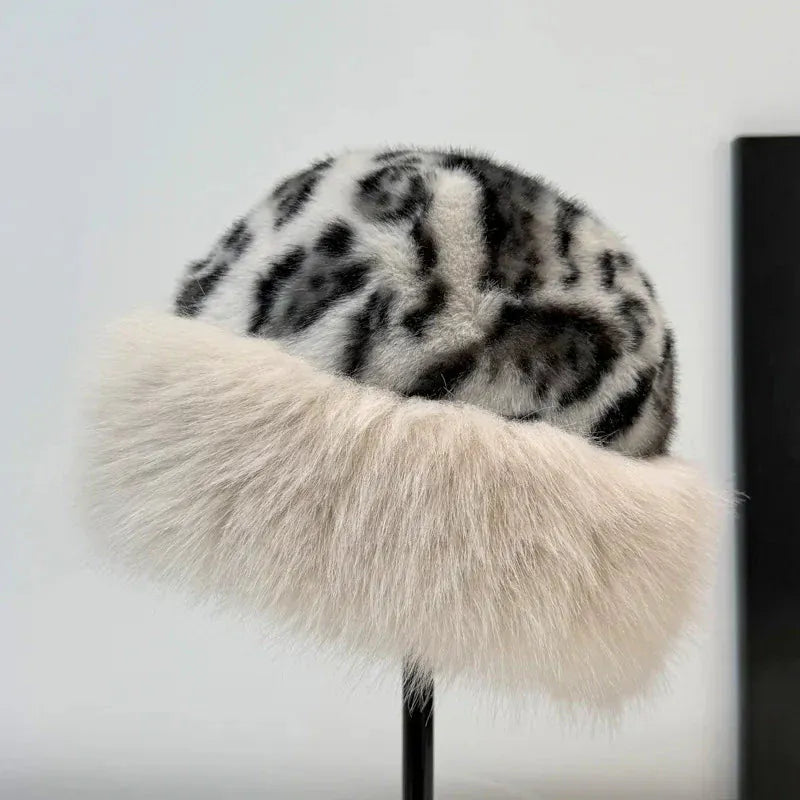 Chapeau Amarah™ à imprimé léopard Fausse fourrure
