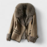 Mariana | Manteau gris en laine Conçu en Sheep's en laine