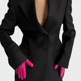 Mari | Blazer chic avec bouton détails et à motif à rayures