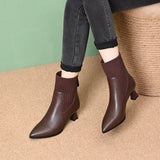Clara | Bottes à plateforme en cuir Cheville