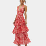 Isa | Robe chic fleuri maxi