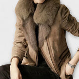 Mariana | Manteau gris en laine Conçu en Sheep's en laine