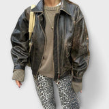 Chandra | Rétro Imprimé léopard denim