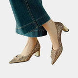 Gloria | Chaussures à talons hauts scintillantes