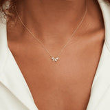Lucie | Collier éclatant cristal feuille pendentif