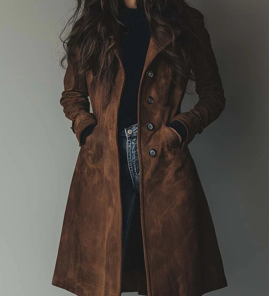 Sienna | Trench chic en suédine Manteau