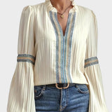 Lola | Blouse Rétro à col en V