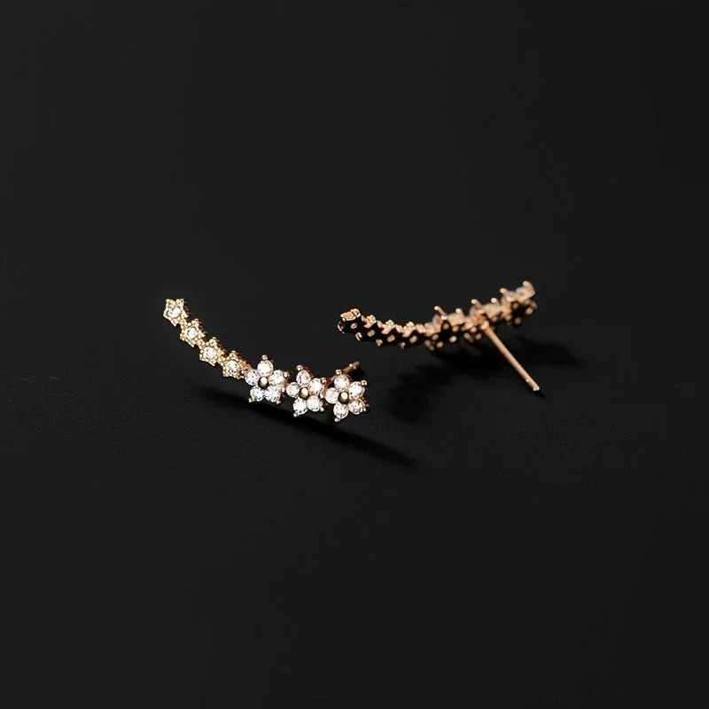 Éclore | Boucles d’oreilles classiques fleuri