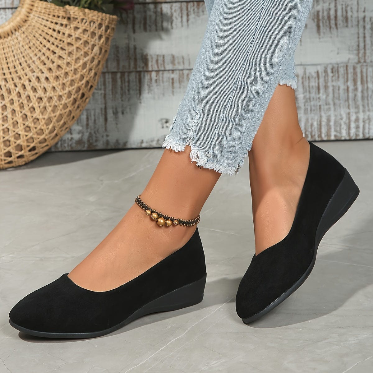 Éliane | Ballerines élégantes à plateforme et talon