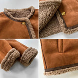 Rosalie | Veste bouton-détail en cuir