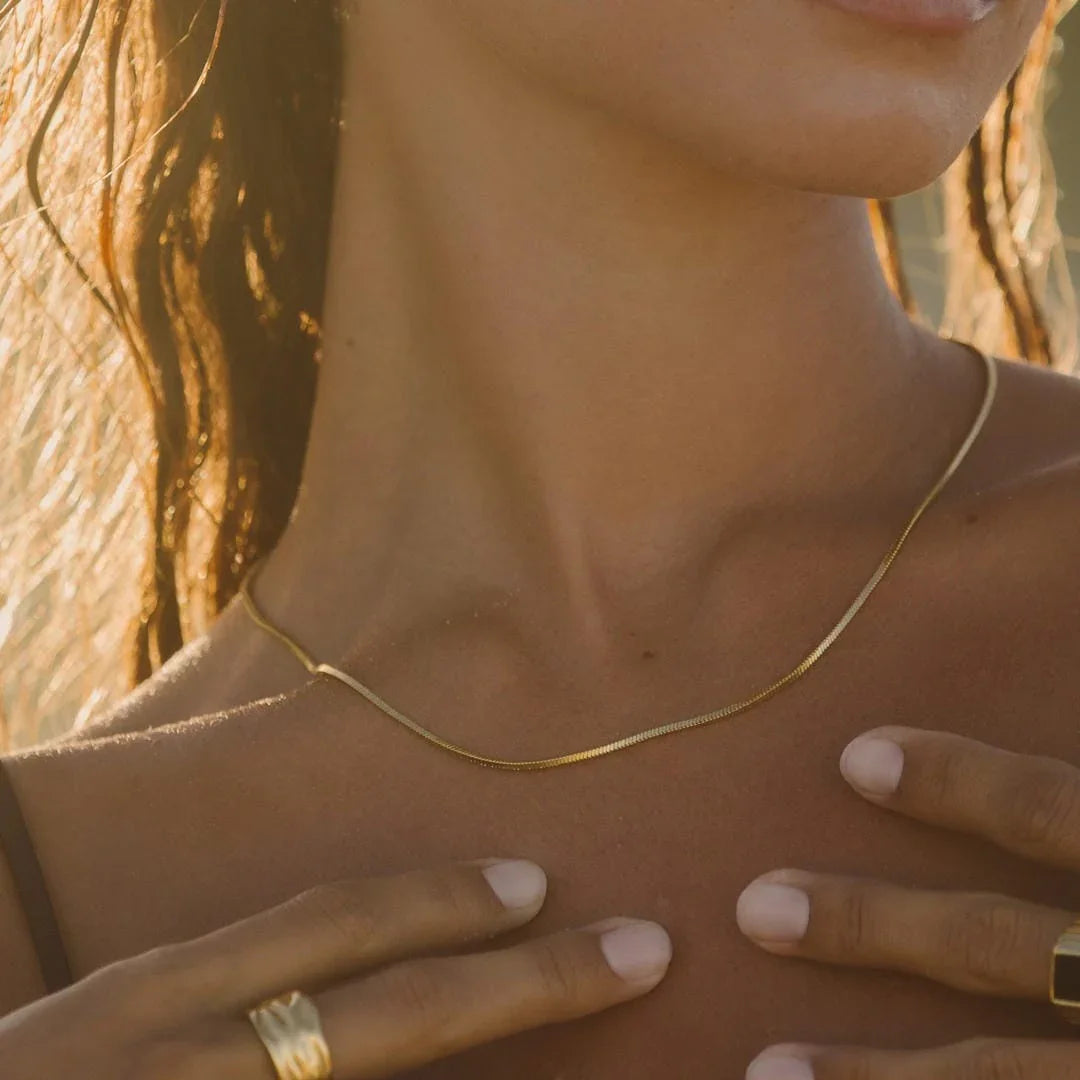 Céleste | Collier doré Square serpent ras-de-cou