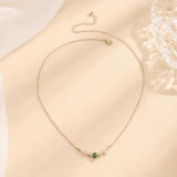 Collier Émilie émeraude pendentif