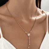 Rosalie | Collier Classique doré pendentif