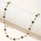 Victory | Collier avec pierre émeraude verte