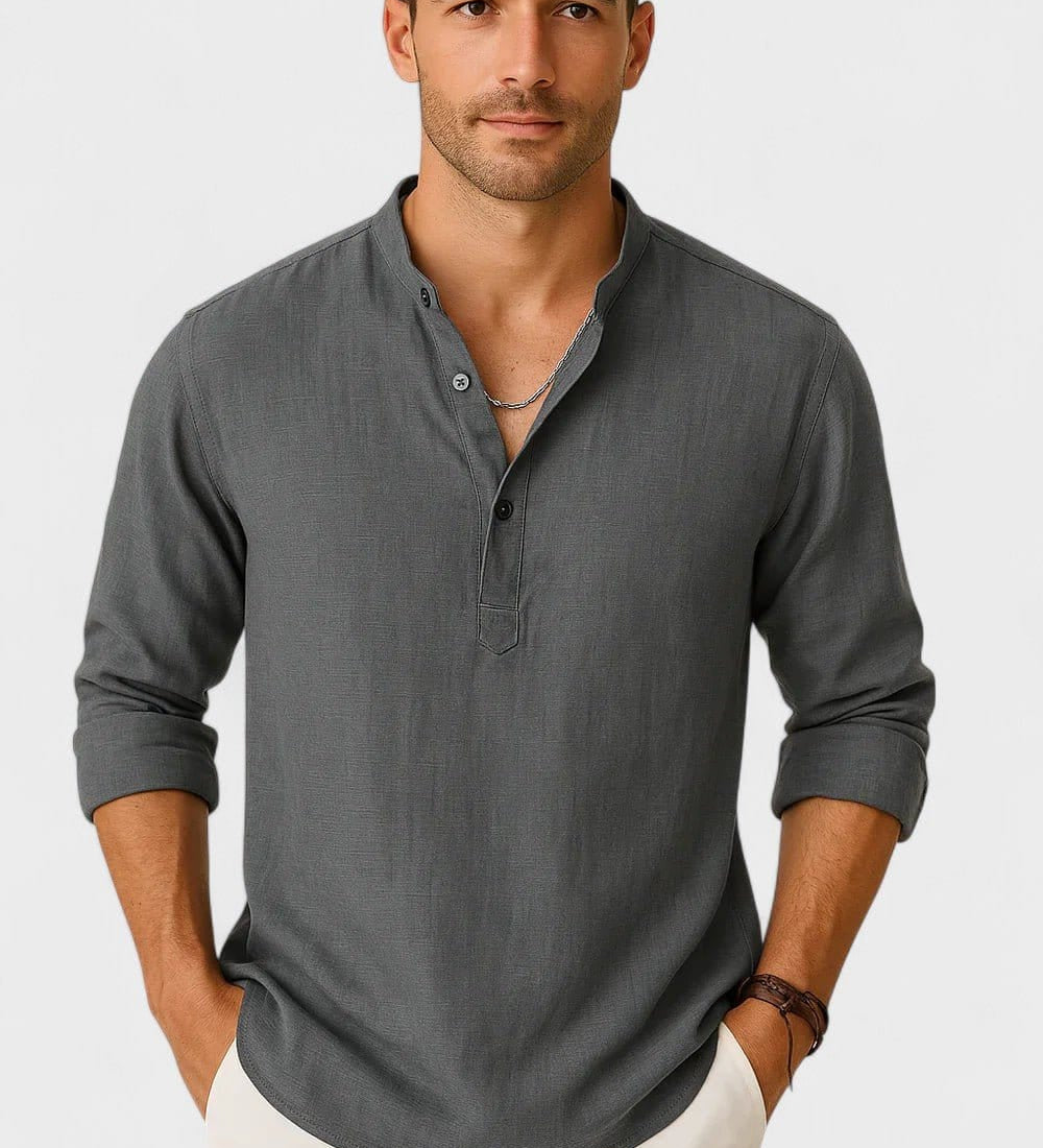 Lasse | Chemise Mélange en lin-en coton