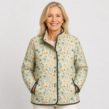 Rosalind | Veste matelassée à motif fleuri patchwork