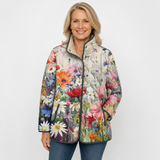 Vera | Veste matelassée à motif fleuri automnal