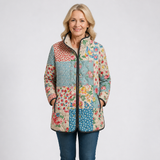 Millicent | Manteau matelassé à motif fleuri vintage