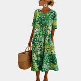 Liséa | Robe élégante midi fleurie