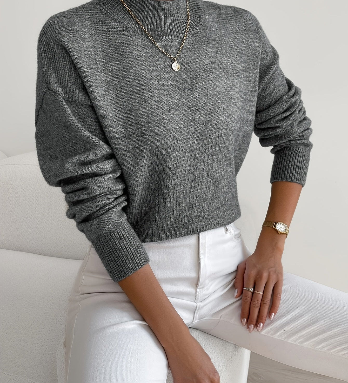 Pull chic à col roulé