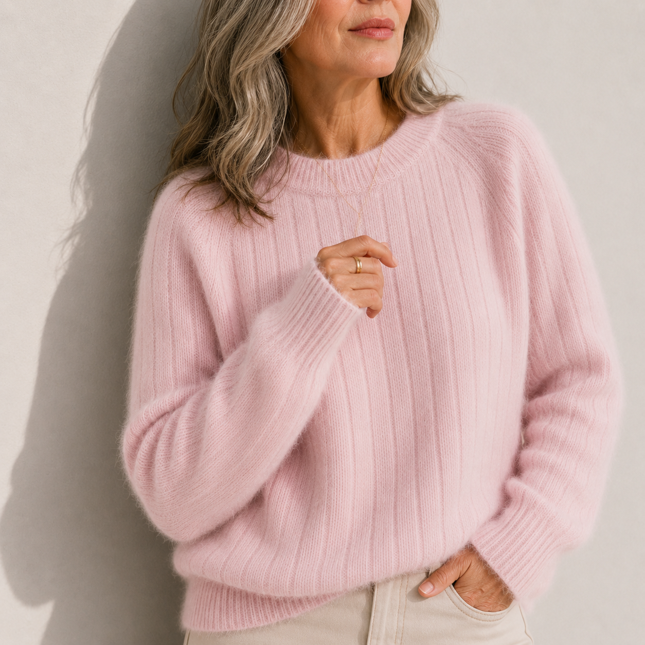 Pull Milana Douillet uni COULEUR duveteux