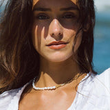 Coline | Collier Élégant doré et en nacre