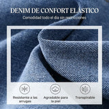 April | Jean large taille haute