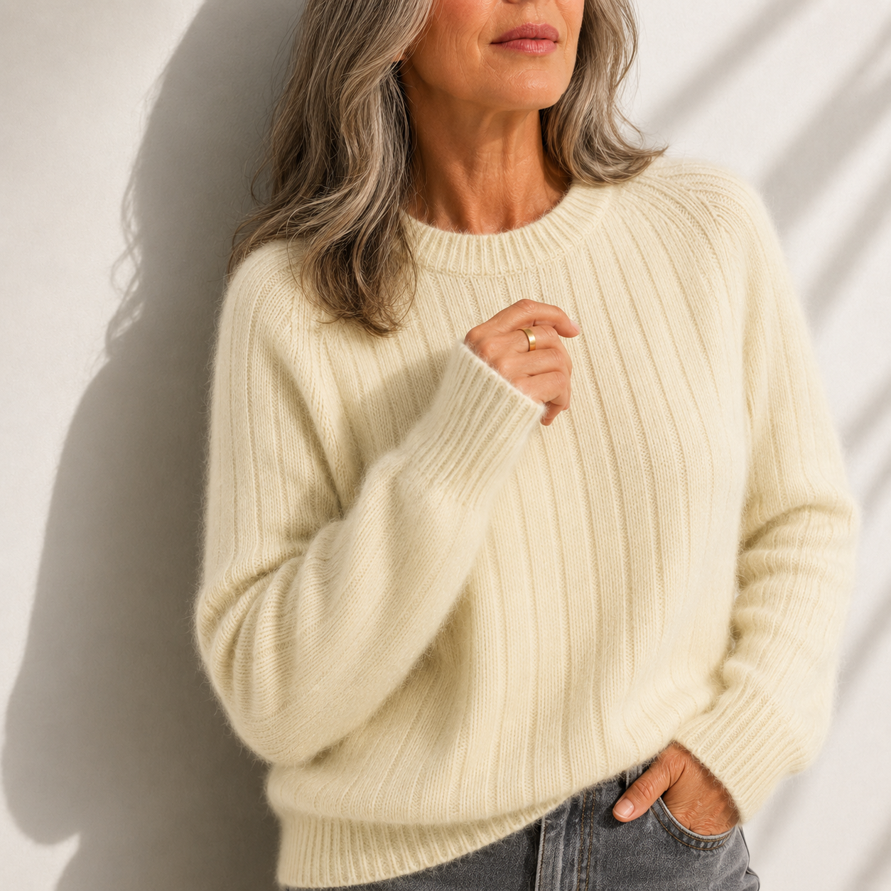 Pull Milana Douillet uni COULEUR duveteux