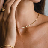 Céleste | Collier doré Square serpent ras-de-cou