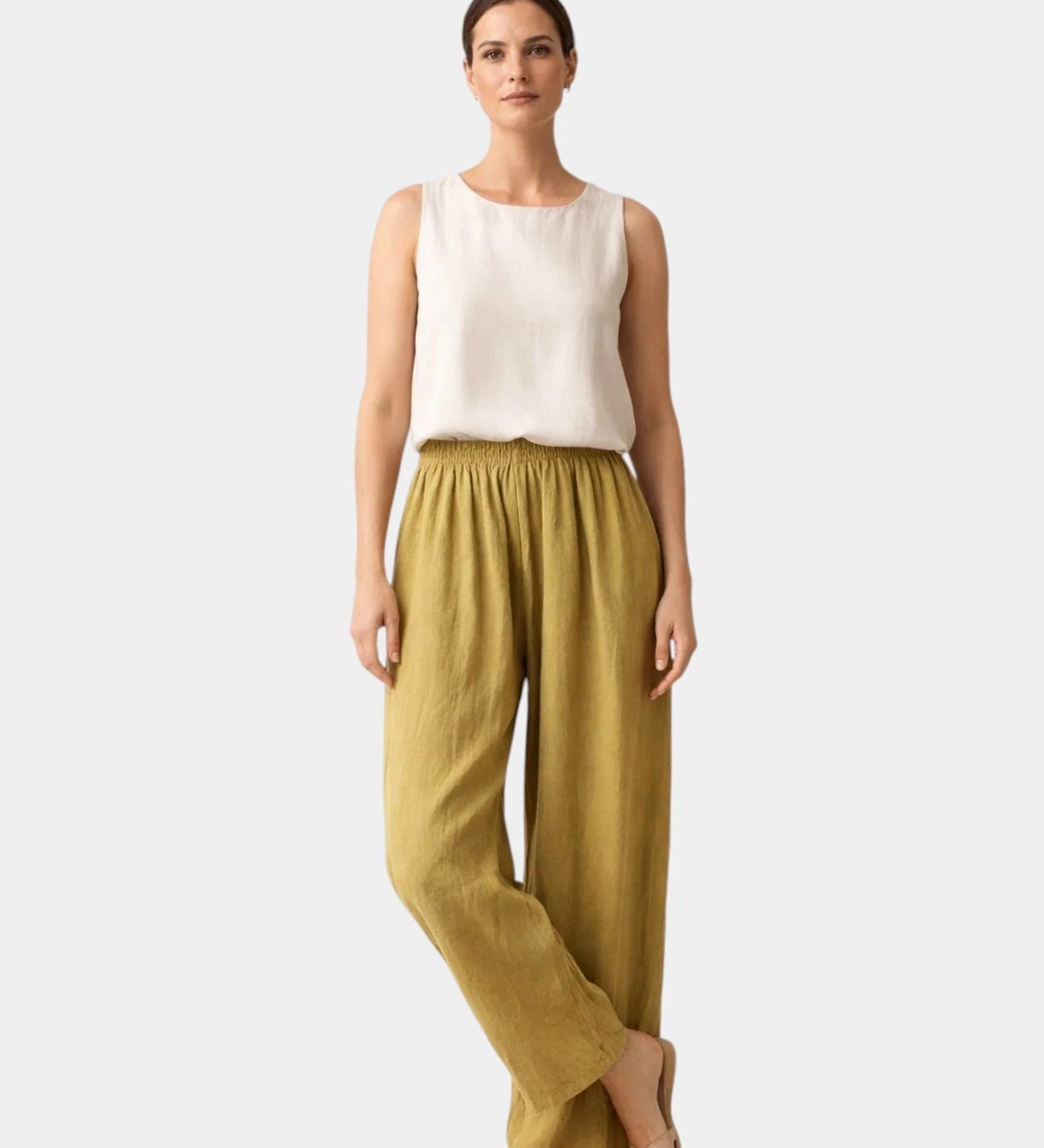 Alix | Pantalon en mélange de coton et de lin