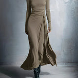 Renee | Robe longue élégante au drapé raffiné